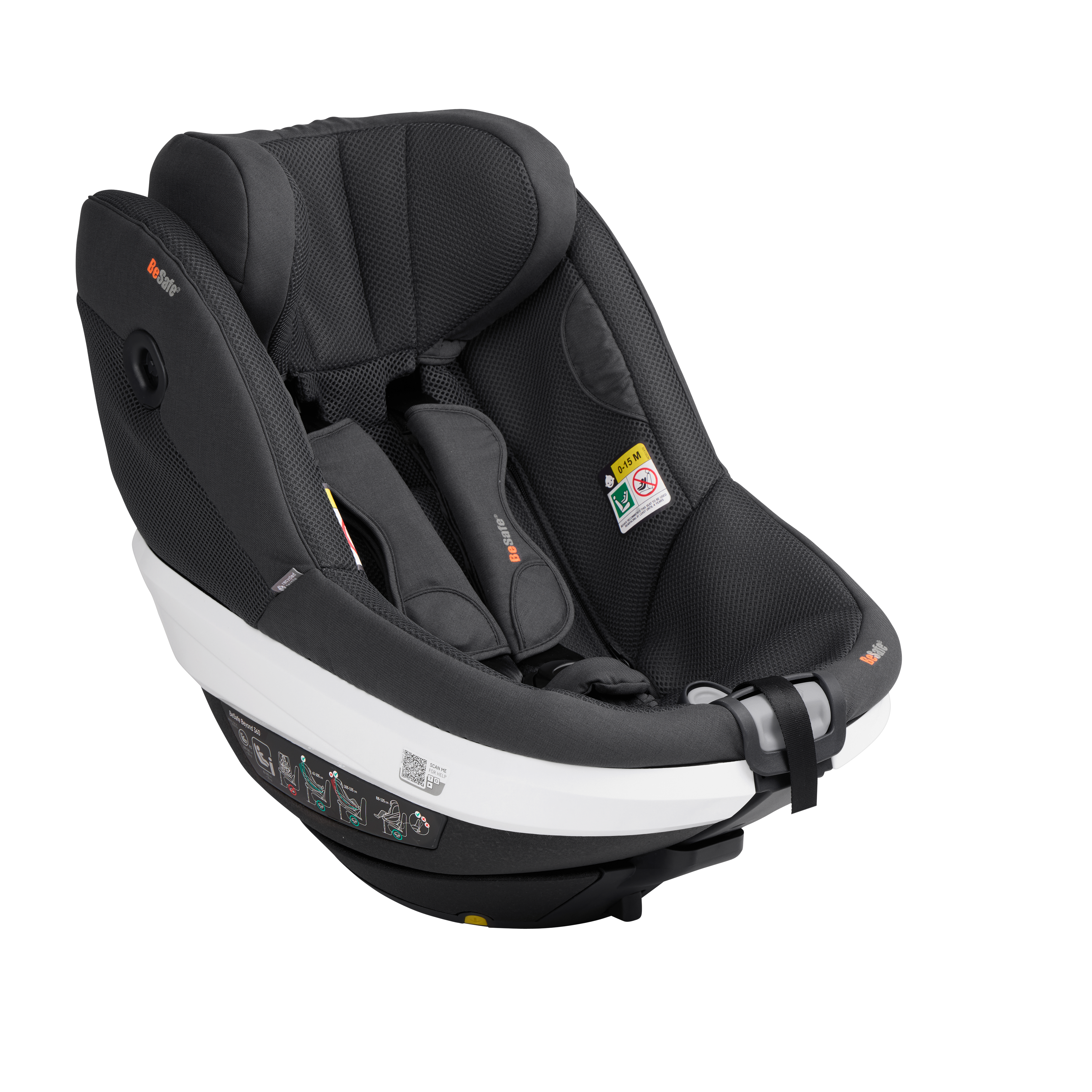 Scaun auto copii BeSafe Beyond 360 - Gri Anthracite Mesh [1]