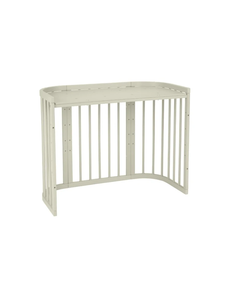 Patut din lemn masiv evolutiv 5 in 1 leagan-patut-birou-cosleeper-tarc de joaca - olive [7]