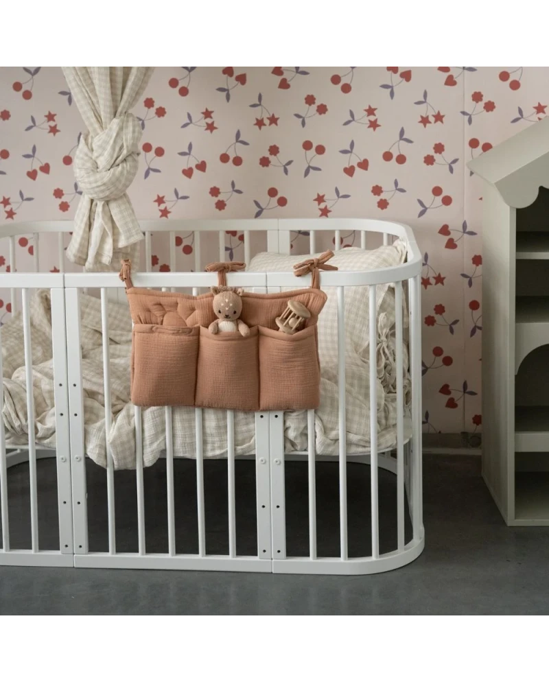 Pat din lemn evolutiv 7-in-1 -  pentru copii, ce se poate folosi pana la 9 ani - ALB [6]