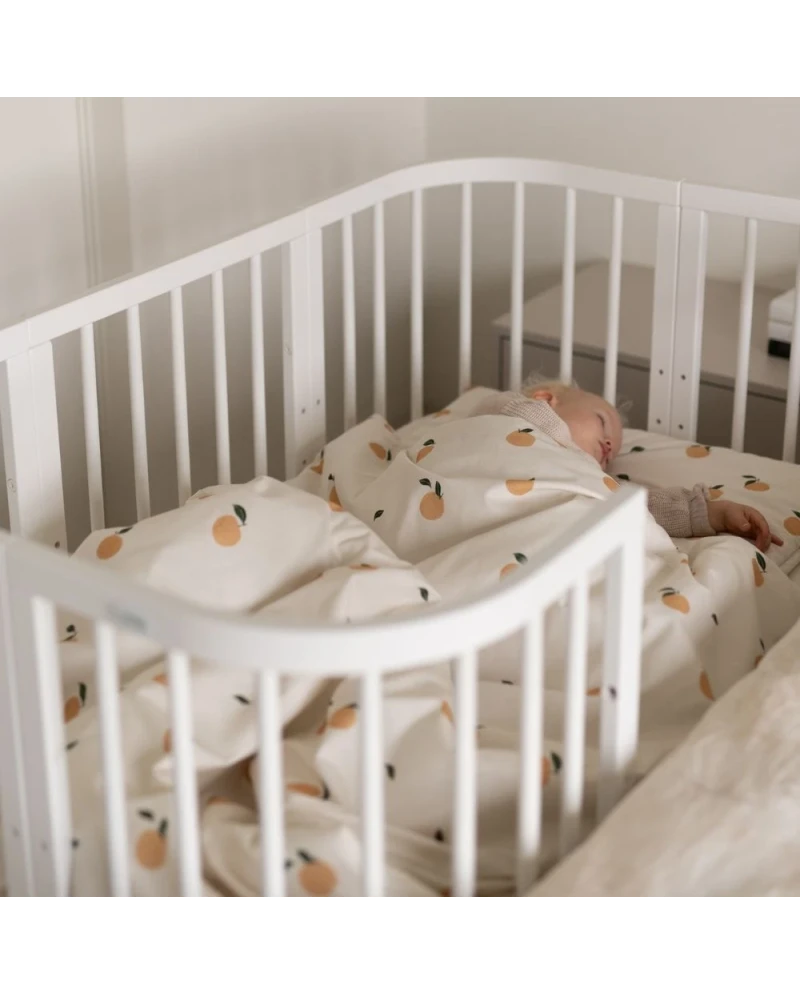 Pat din lemn evolutiv 7-in-1 -  pentru copii, ce se poate folosi pana la 9 ani - ALB [4]