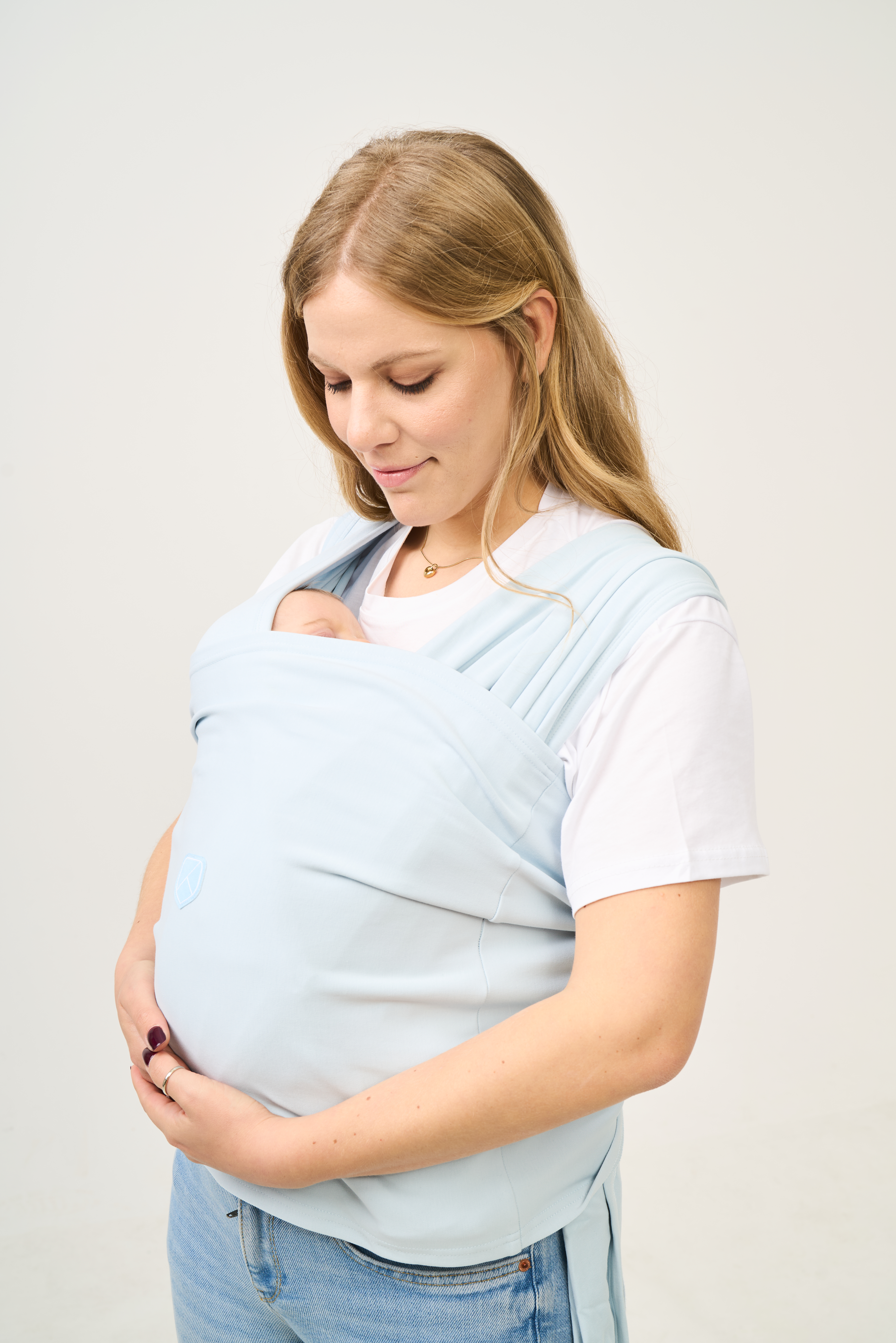 Marsupiu ergonomic pentru bebeluși, Koala Cuddle Band 2, Pastel Light Blue [2]