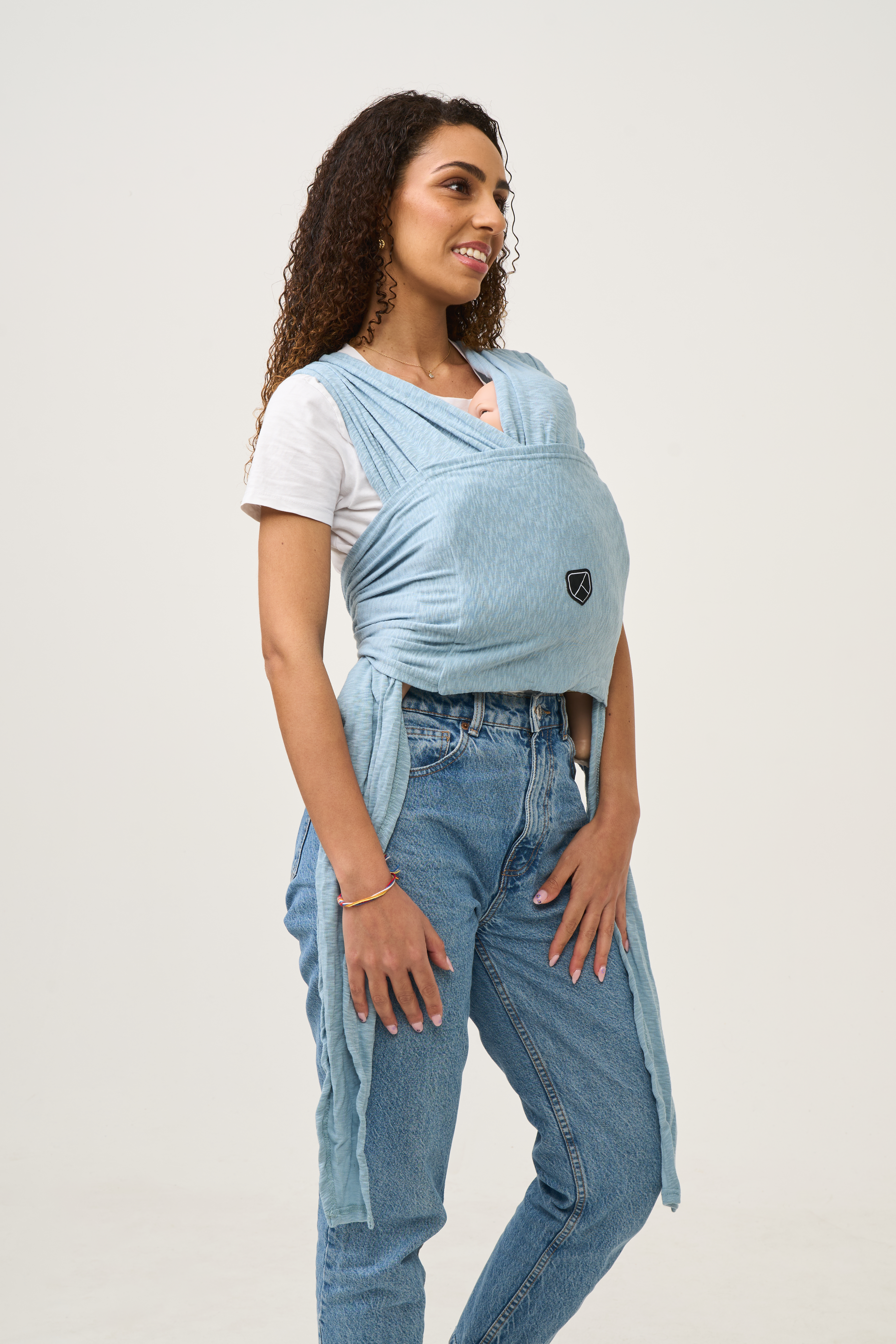 Marsupiu ergonomic pentru bebeluși, Koala Cuddle Band 1, Light Blue [2]