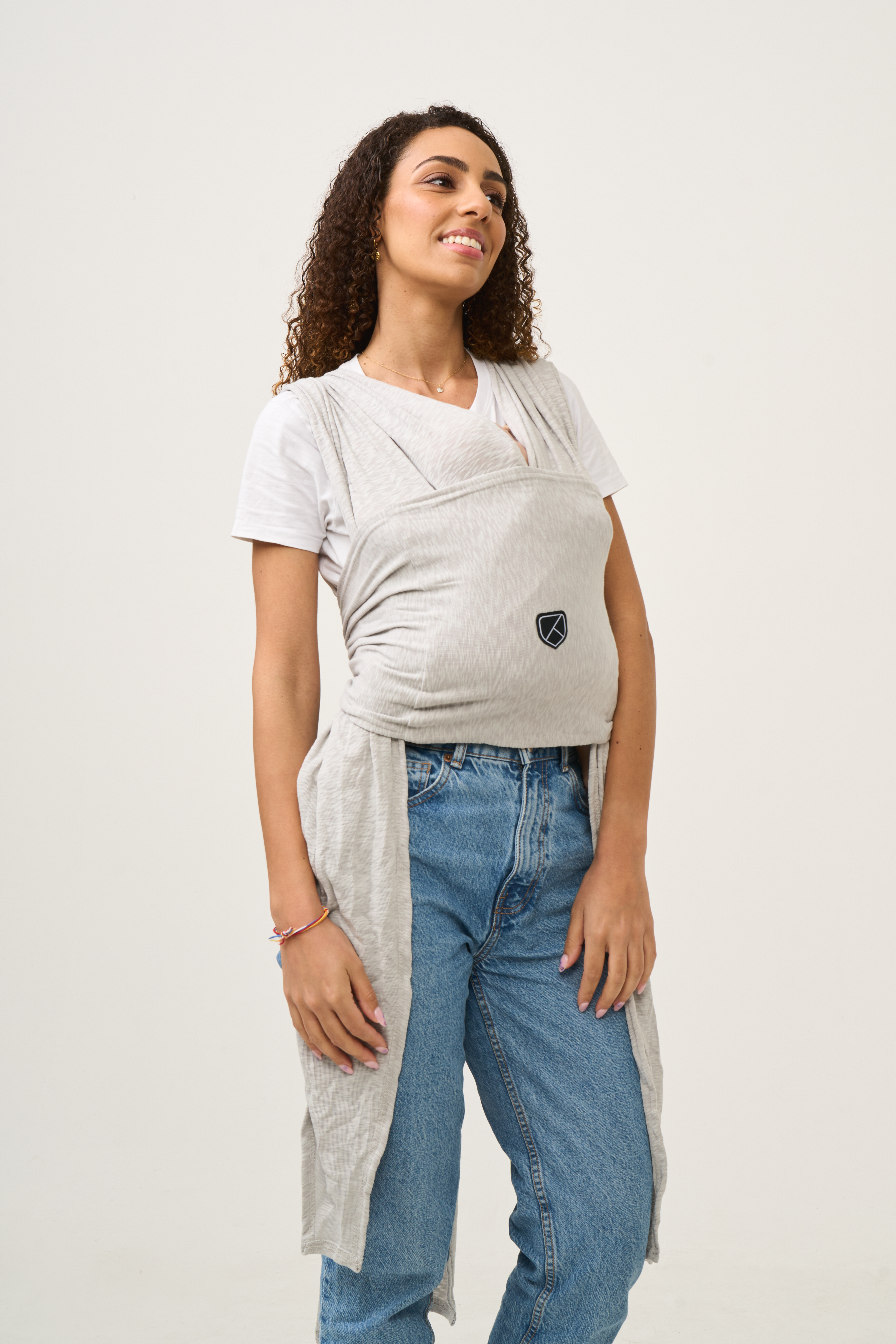 Marsupiu ergonomic pentru bebeluși, Koala Cuddle Band 1, Light Grey [2]