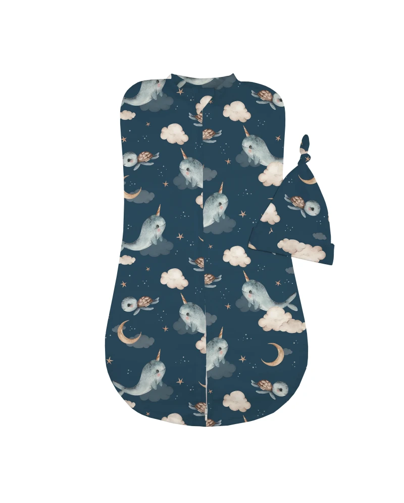 Sac de dormit Big Hug Baby Swaddle - Balene [4]