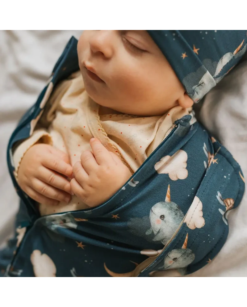 Saci de dormit - Sac de dormit Big Hug Baby Swaddle - Balene