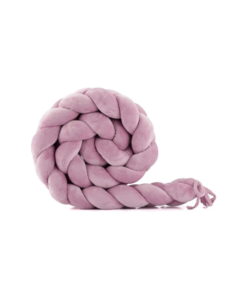 Bumpere si aparatori pat - Bumper impletit din velour culoare ecru