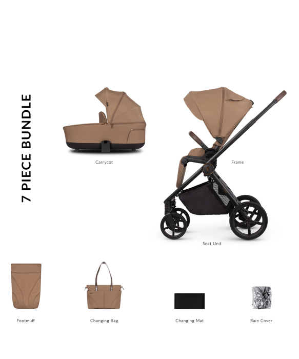 Carucior 2/1 VENICCI CLARO cu landou - caramel [5]