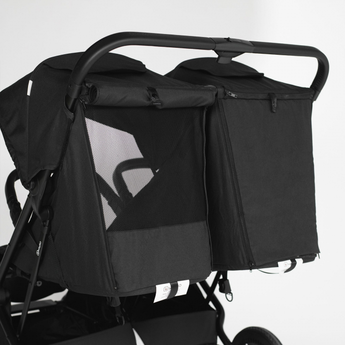BabyGo - Carucior pliabil pentru gemeni GoTwice, Grey [8]
