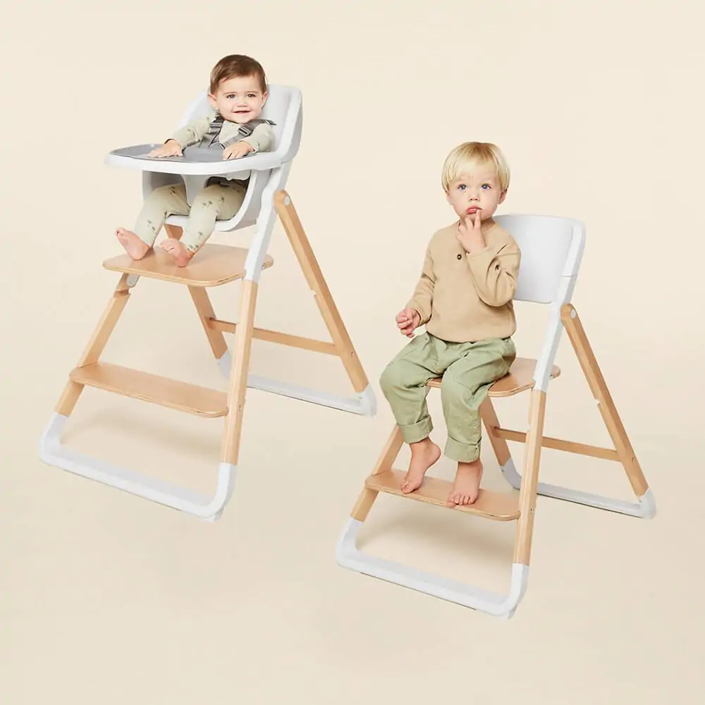 Scaun de masa copii 2 in 1 lemn natur Evolve Ergobaby [4]
