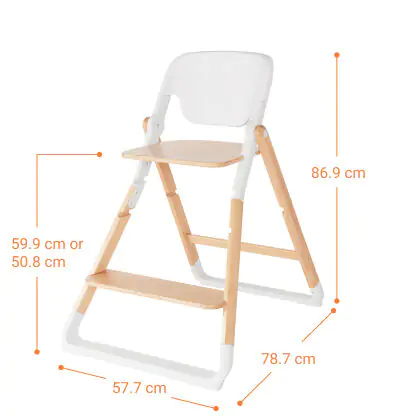 Scaun de masa copii 2 in 1 lemn natur Evolve Ergobaby [8]