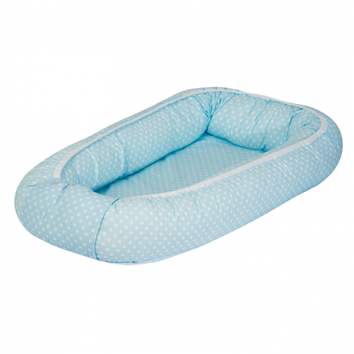 Suport de dormit Babynest, 70x45 cm, Bear Heart Blue [2]