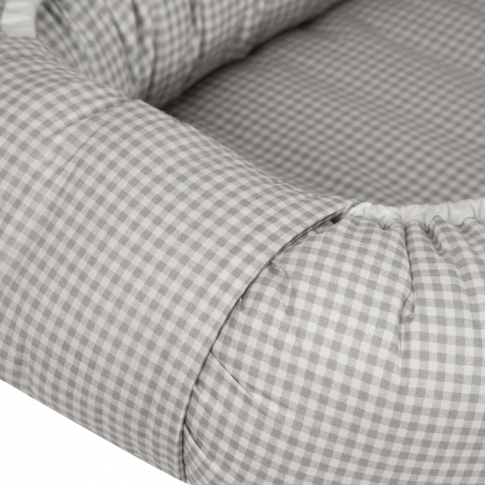 AMY - Suport de dormit Babynest, 70x45 cm, Bear Heart Gri [3]