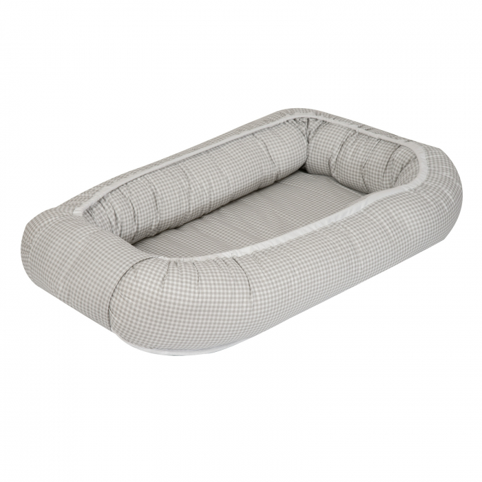 AMY - Suport de dormit Babynest, 70x45 cm, Bear Heart Gri [2]