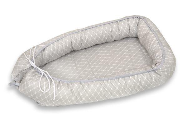 Suport de dormit Babynest, 70x45 cm, Glamour Star Gri [2]