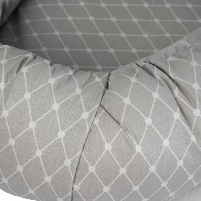 Suport de dormit Babynest, 70x45 cm, Glamour Star Gri [4]