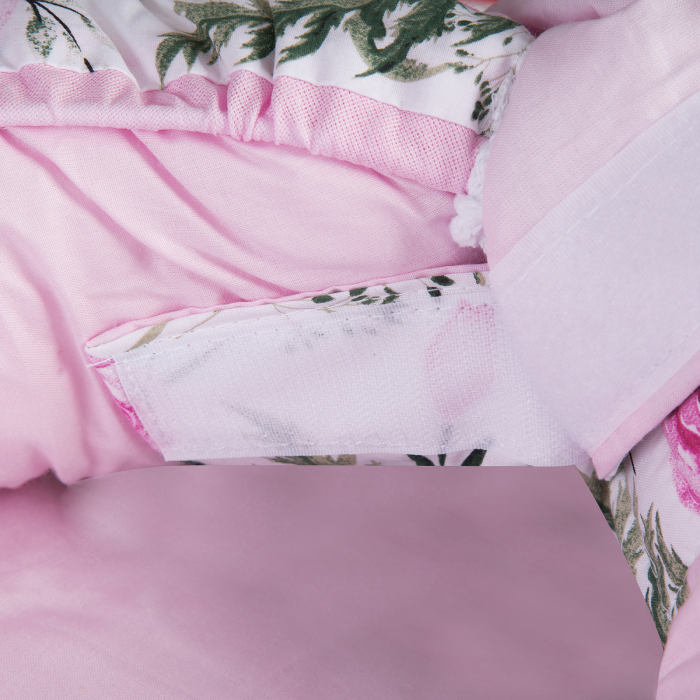 AMY - Suport de dormit Babynest, Reversibil, 70x45 cm, Rose Garden Roz [3]