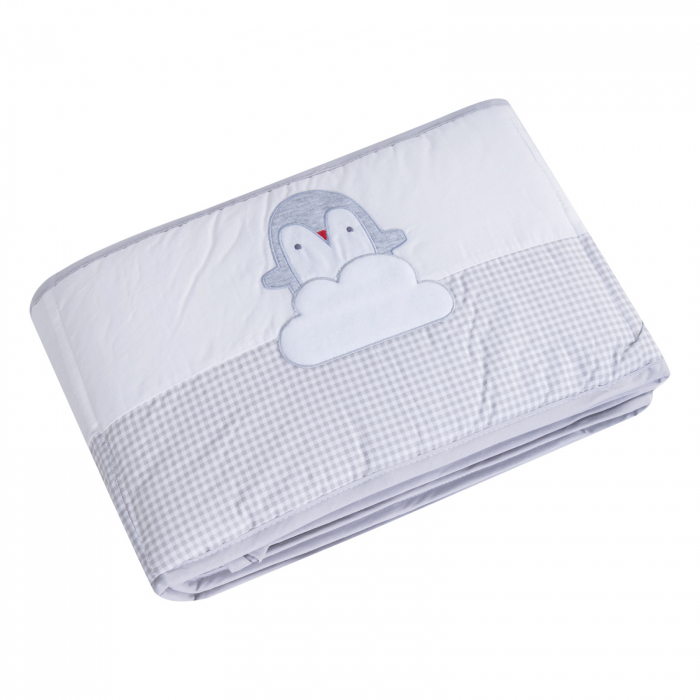 Aparatoare laterala patut 90x40cm, reversibila, Alb - Gri, 260 cm [3]