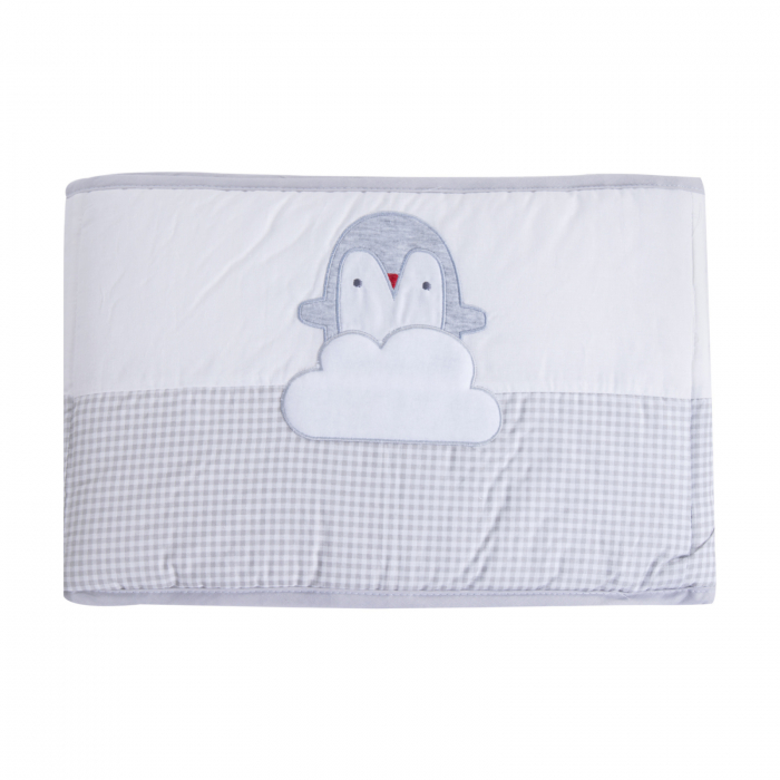 Aparatoare laterala patut 90x40cm, reversibila, Alb - Gri, 260 cm [2]
