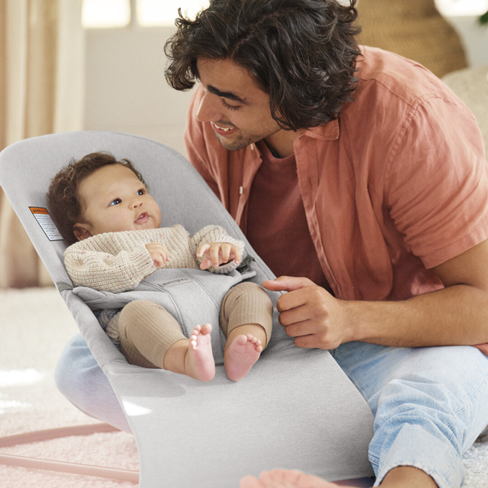 BabyBjorn - Balansoar Bliss Light Gray din tesatura melange cu aspect Clasic [5]
