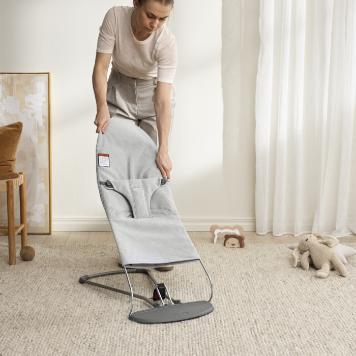 BabyBjorn - Balansoar Bliss Light Gray din tesatura melange cu aspect Clasic [3]