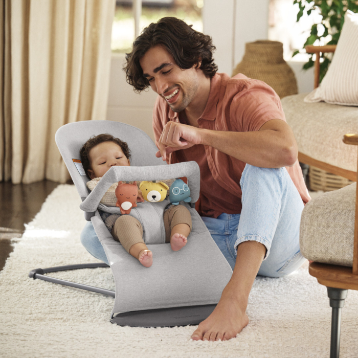 BabyBjorn - Balansoar Bliss Light Gray din tesatura melange cu aspect Clasic [8]