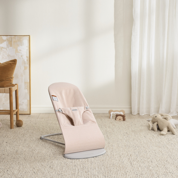 BabyBjorn - Balansoar Bliss Light Pink din tesatura melange cu aspect Clasic [2]