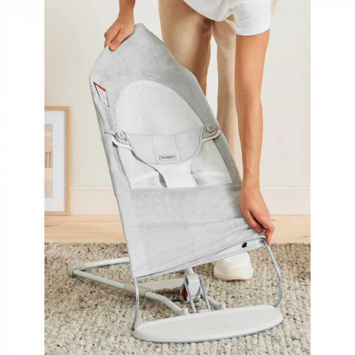 BabyBjorn - Balansoarul Balance Soft Silver/White, Mesh [4]