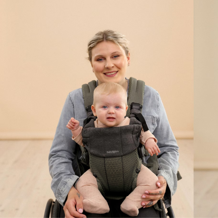 BabyBjorn - Marsupiu anatomic cu multiple pozitii de purtare colectia Harmony, 3D Mesh, Dark Green [7]