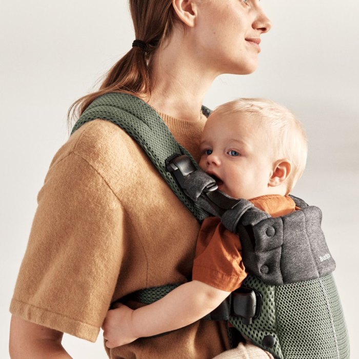 BabyBjorn - Marsupiu anatomic cu multiple pozitii de purtare colectia Harmony, 3D Mesh, Dark Green [2]