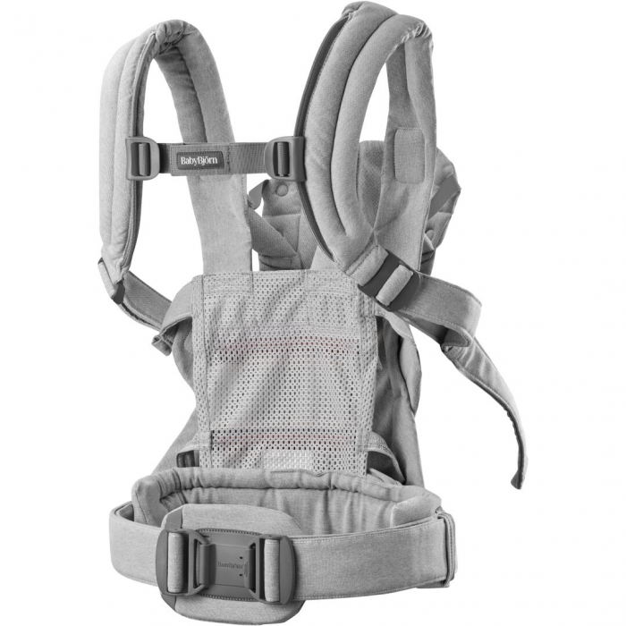 BabyBjorn - Marsupiu anatomic cu multiple pozitii de purtare colectia Harmony, tesatura melange, Light Gray [2]