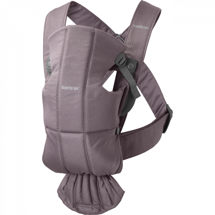 BabyBjorn - Marsupiu anatomic Mini, cu multiple pozitii de purtare, Dark Purple, Bumbac [1]