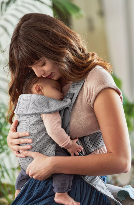 Babybjorn - Marsupiu anatomic Mini, cu multiple pozitii de purtare, Grey, 3D Mesh [2]