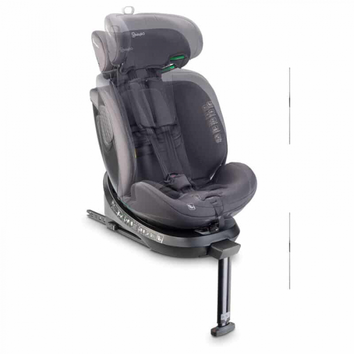 BabyGo - Scaun auto rotativ cu isofix, MOVE360 Green, 40-150 cm, certificat R129 de la nastere de 12 ani [12]