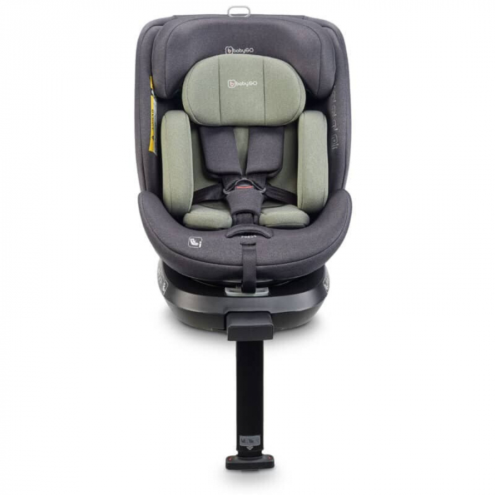 BabyGo - Scaun auto rotativ cu isofix, MOVE360 Green, 40-150 cm, certificat R129 de la nastere de 12 ani [2]