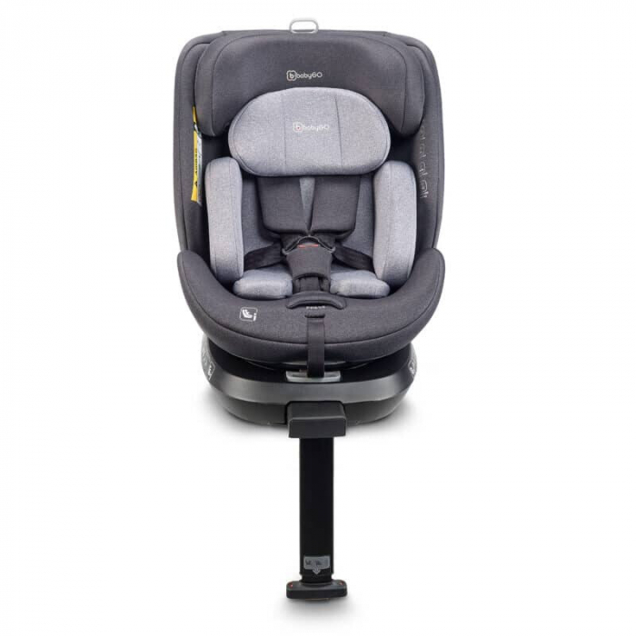 BabyGo - Scaun auto rotativ cu isofix, MOVE360 Grey, 40-150 cm, certificat R129 de la nastere de 12 ani [21]