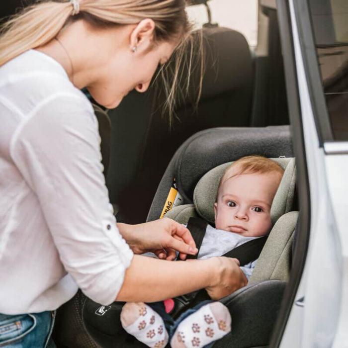 BabyGo - Scaun auto rotativ cu isofix, MOVE360 Grey, 40-150 cm, certificat R129 de la nastere de 12 ani [28]