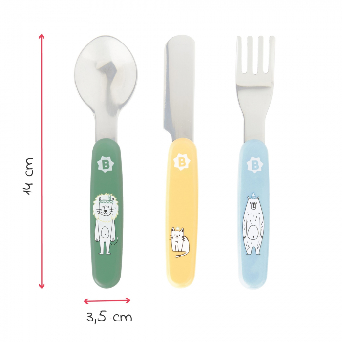 Badabulle - Set tacamuri din metal cu animalute vesele [5]