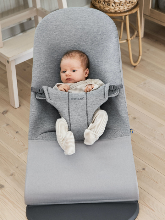Balansoar Bliss Light Grey, 3D Jersey, cu bara de jucarii [7]