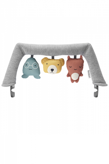 Balansoar Bliss Light Grey, 3D Jersey, cu bara de jucarii [12]
