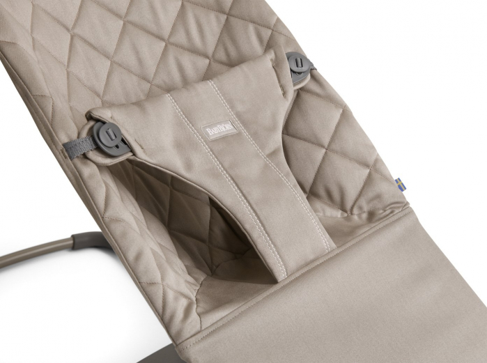Balansoar BabyBjorn  Bliss Sand Grey, Bumbac cu bara de jucarii [4]