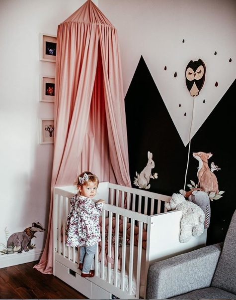 Baldachin suspendat multifunctional, Bumbac, 320x250 cm, Pure Pink [8]