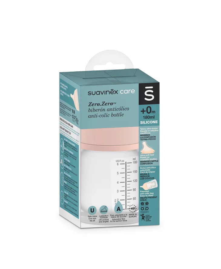 BIBERON Suavinex  ANTICOLICI CU DEBIT VARIABIL 180 ML ZERO.ZERO  de la 0 luni + [2]