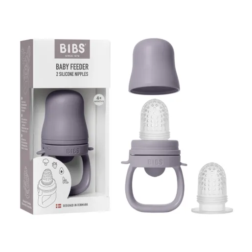 BIBS Baby Feeder – Dispozitiv de hrănire pentru bebeluși cu 2 tetine din silicon, culoare Fossil Grey [3]