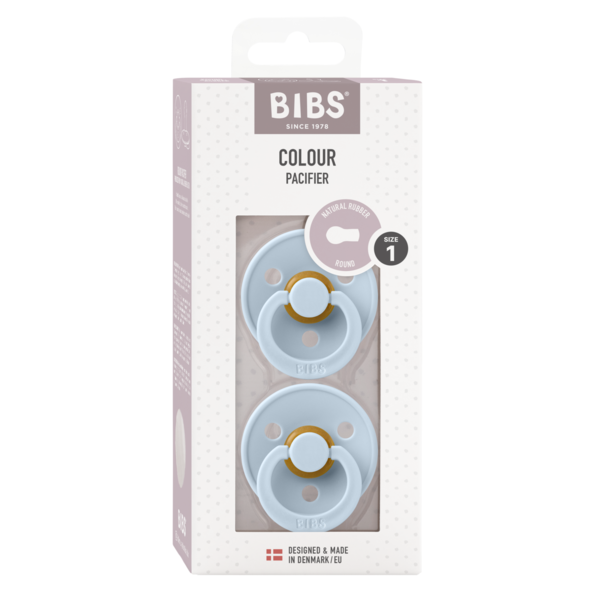 BIBS - Set 2 suzete Colour Latex, tetina rotunda, 0 luni + [3]