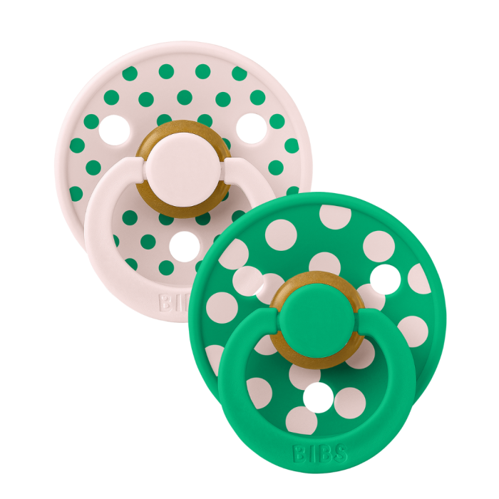 BIBS - Set 2 suzete Colour Studio Collection Polka Dots, tetina rotunda, 6 luni+ [3]