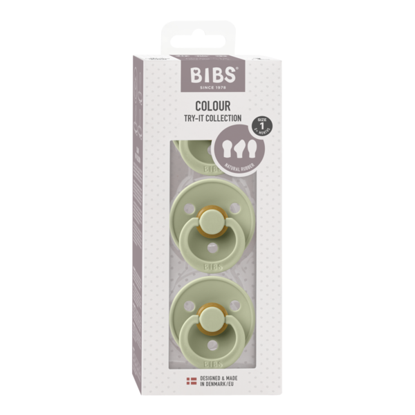 BIBS - Set 3 suzete Colour Latex, tetina rotunda, simetrica & anatomica 0 luni + [2]
