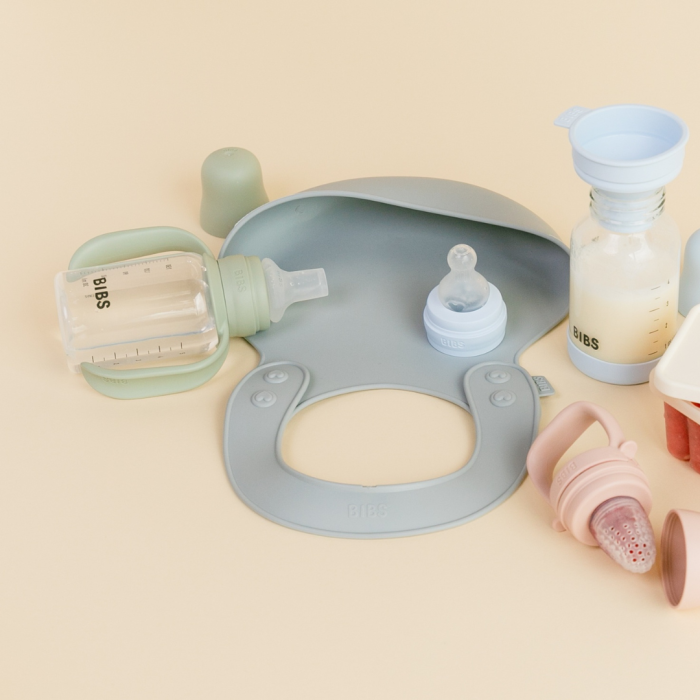 BIBS - Set biberon tip Sippy Cup PP 150 ml cu cioc din silicon și sistem antipicurare, Blush [10]