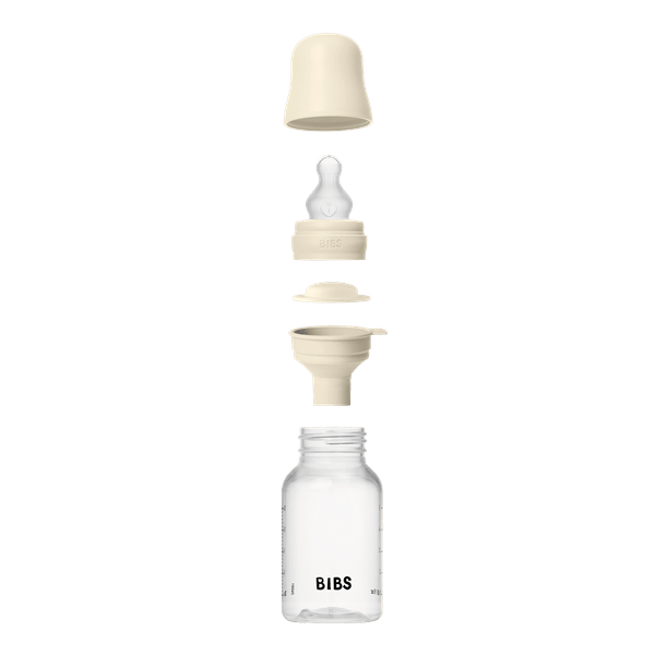 BIBS - Set complet biberon anticolici, 150 ml, Silicon, Ivory Flux Lent [7]
