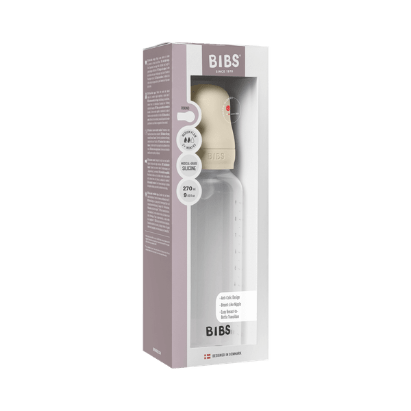 BIBS - Set complet biberon anticolici, 270 ml, Silicon, Ivory- Flux Mediu [2]