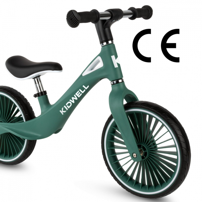 Bicicleta de echilibru fara pedale pentru copii, sa reglabila, 2 ani+, Nix Green, Kidwell [4]